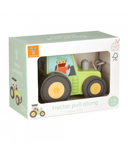 Τρακτέρ Pull Along Farmyard Orange Tree Toys (FSC®)