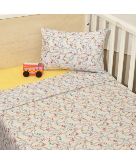Σεντόνια Κούνιας 3 τεμ. 110x160cm 100% Βαμβάκι Design 214 Oliver Baby
