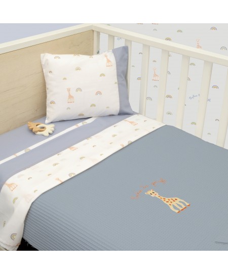 Κουβέρτα Πικέ Αγκαλιάς 75x95 Design 501 Sophie La Girafe