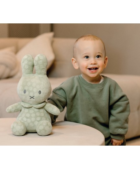 Λούτρινο Από Βελουτέ Ύφασμα 30cm Πράσινο Miffy Flowers