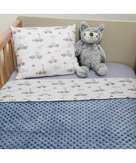 Minky ΝEW Κουβέρτα Κούνιας Διπλής Όψης 100x150 Des.421 Oliver Baby