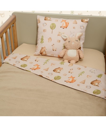 Minky ΝEW Κουβέρτα Λίκνου Διπλής Όψης 75x95 Des.428 Oliver Baby