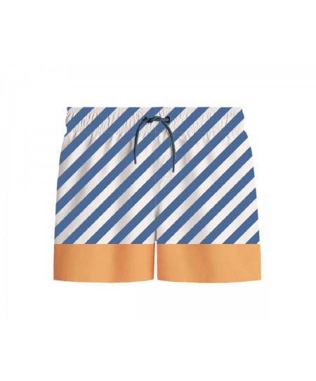 Μαγιό Βερμούδα με Προστασία από τον Ήλιο Stripes Blues&Beyond 2-3 Ετών - Monnëka