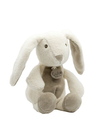 Λούτρινο Εκρού Κουνελάκι Organic Cotton Blend 18cm - CUTE