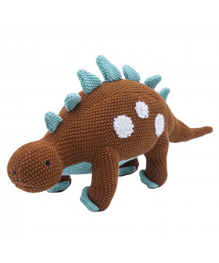 Λούτρινος Μικρός Καφέ Δεινόσαυρος Ethan 37x10cm - CUTE