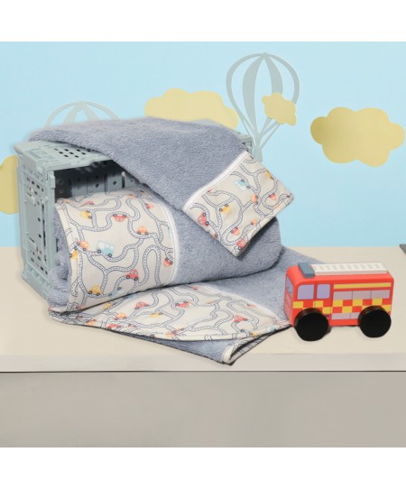 Σετ Πετσέτες 2 τεμ 100% Βαμβάκι 450 γρμ/τμ 30x50cm & 70x120cm Design 214 Oliver Baby