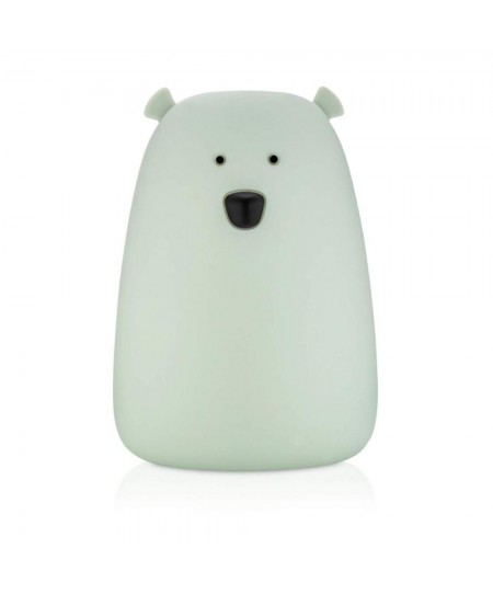 Φωτιστικό Σιλικόνης Bear Lamp Sage 16cm - Rabbit & Friends