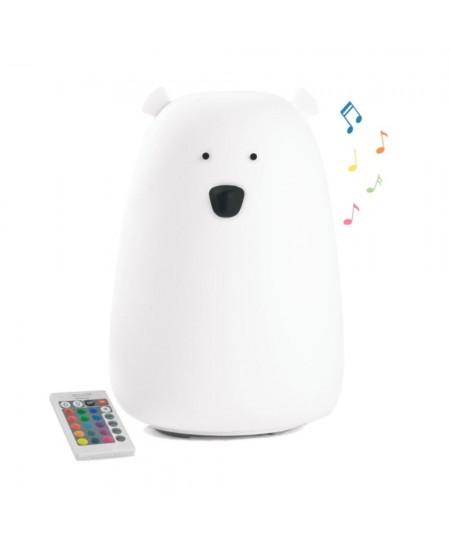 Φωτιστικό Σιλικόνης Big Bear 16cm με ηχείο & τηλεχειριστήριο - Rabbit & Friends