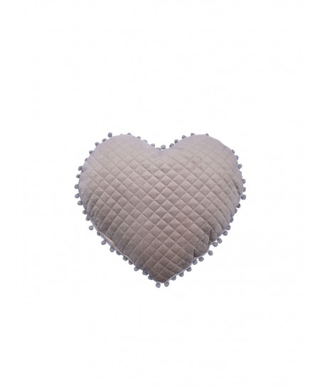 Διακοσμητικό μαξιλάρι (40Χ38) ELWIN HEART BEIGE, PALAMAIKI