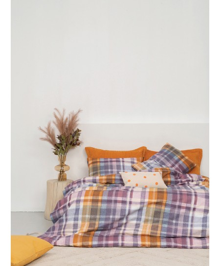 Σετ Μονά Σεντόνια Flannel Beauty 170x265 FB0218 Χωρίς Λάστιχο