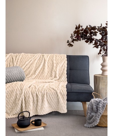 Κουβέρτα Fleece 160x220 ASTER CREME CREME