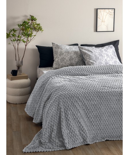 Κουβέρτα Fleece 220x240 ASTER COAL