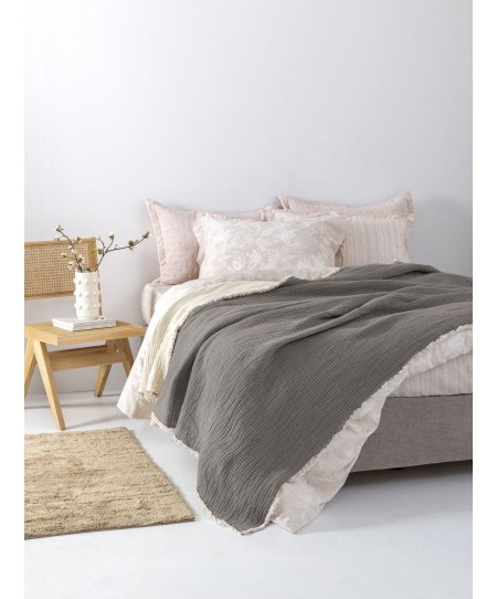 Κουβέρτα muslin 250x240 MOUS GREY