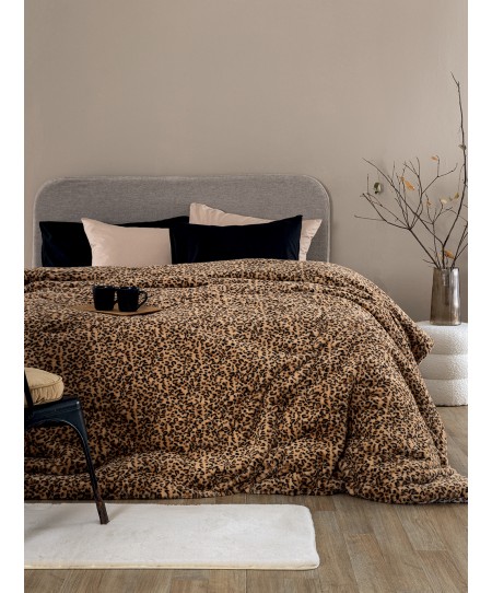 Κουβερτοπάπλωμα Υπέρδιπλο 220x240 DEVA BEIGE