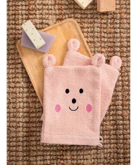 Σετ γάντια μπάνιου πετσετέ Baby Bath 17x23 BG100 PINK