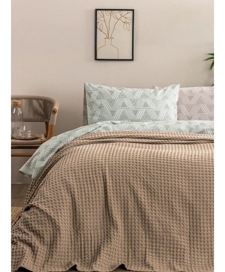 Κουβέρτα Πικέ 250x240 MARCIE BEIGE