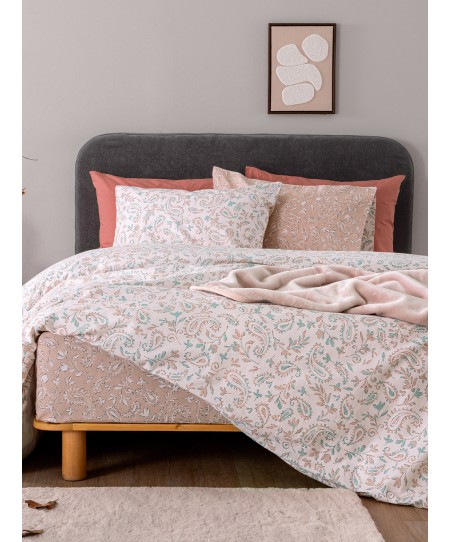 Σετ Μονά Σεντόνια Flannel Beauty 110x200+32 FB0247 Με Λάστιχο