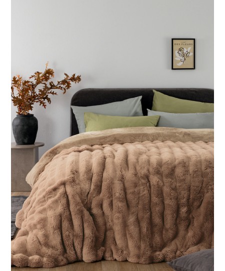 Κουβερτοπάπλωμα Υπέρδιπλο 220x240 COMFO TAUPE
