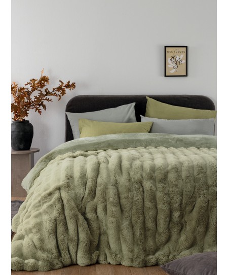 Κουβερτοπάπλωμα Υπέρδιπλο 220x240 COMFO KHAKI