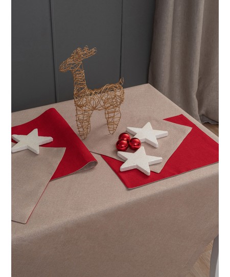 Τραπεζοκαρέ Christmas Collection 85x85 CD01 BEIGE