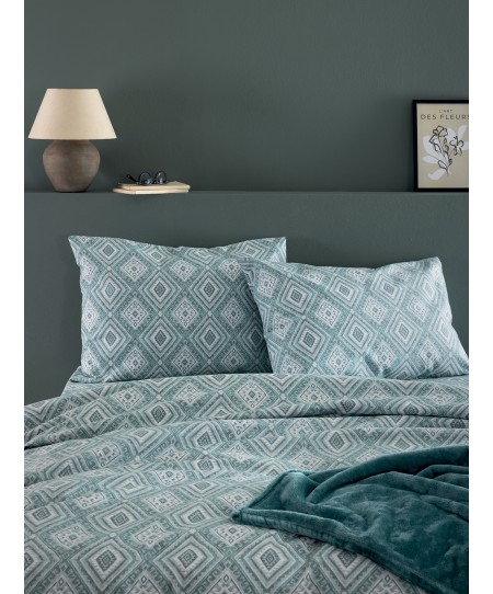 Σετ Παπλωματοθήκη Μονή Flannel Beauty 170x250 FB0239