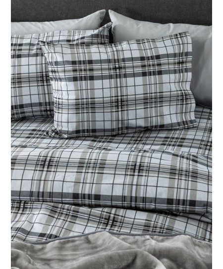 Σετ Σεντόνια Υπέρδιπλα Flannel Beauty 170Χ200+32 FB0249 Με Λάστιχο