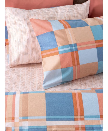 Σετ Μονά Σεντόνια Flannel Beauty 110Χ200+32 FB0250 Με Λάστιχο