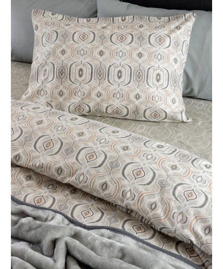 Σετ Σεντόνια Υπέρδιπλα Flannel Beauty 240x265 FB0252 Χωρίς Λάστιχο