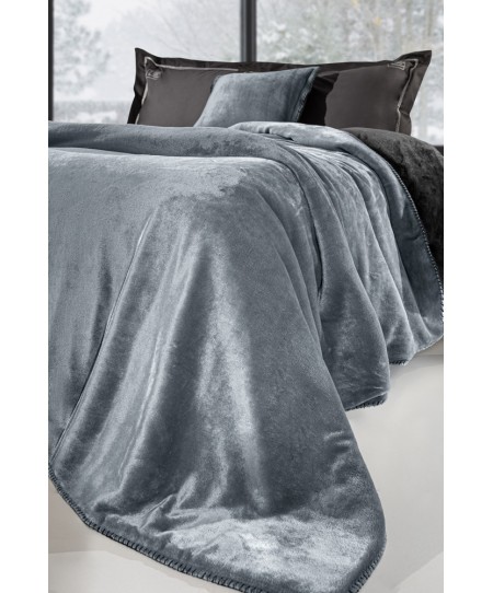 Σετ 2τμχ Κουβέρτα Velvet Cement