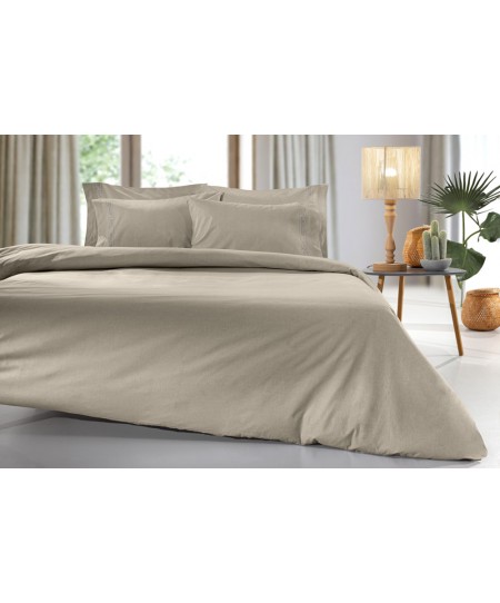 Σεντόνι Color Plus Taupe με Λάστιχο