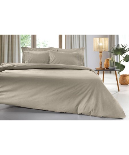 Σεντόνι Color Plus Taupe με Λάστιχο