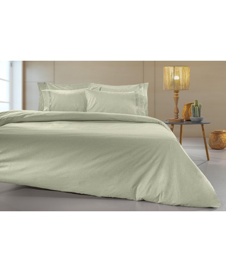 Σεντόνι Color Plus Khaki Με Λάστιχο