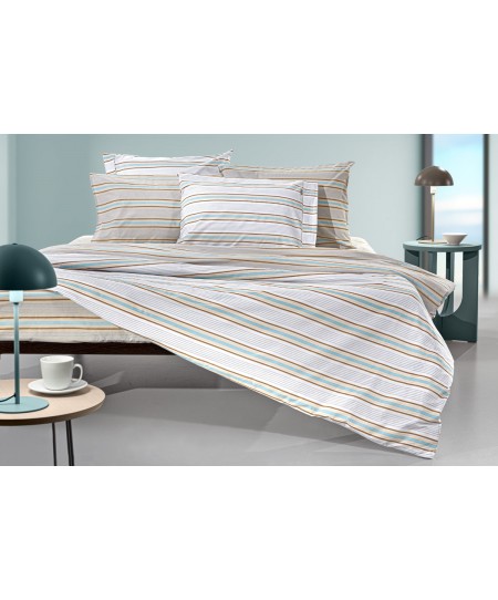 Σετ 4τμχ Σεντόνια Pinstripe Natural με Λάστιχο