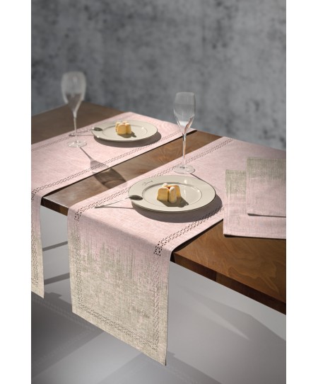 Τραβέρσα 2040 Pink Beige Laser Cut 40Χ160
