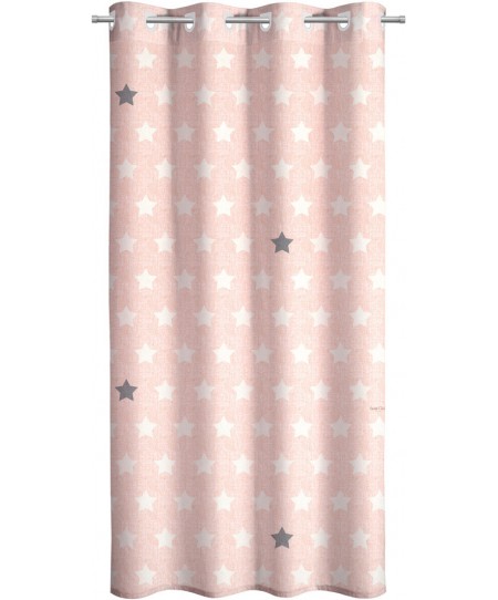 Παιδική & Βρεφική Κουρτίνα Soft-Touch Pirineo Pink με Τρουκς