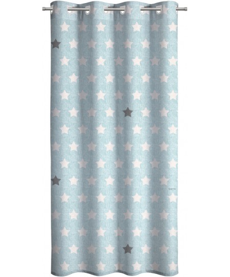 Παιδική & Βρεφική Κουρτίνα Soft-Touch Pirineo Blue με Τρουκς
