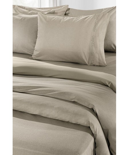Σεντόνι Color Plus Taupe με Λάστιχο