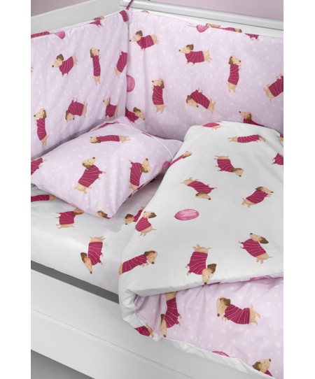 Σετ 3τμχ. Βρεφικά Σεντόνια Pet Fuchsia