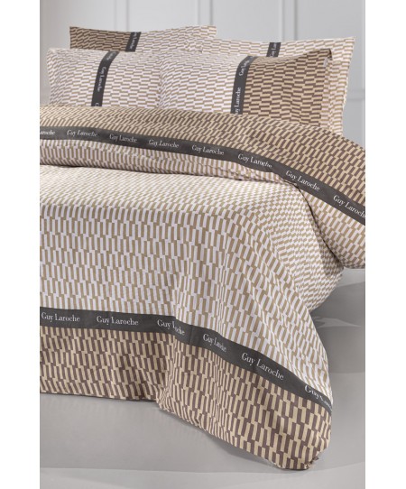 Σετ 2τμχ Παπλωματοθήκη Status Beige 165X225
