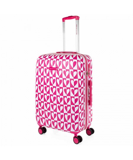 Βαλίτσα Μεσαία AGATHA RUIZ DE LA PRADA Pink/White Hearts 134260-01