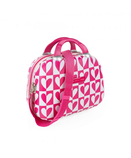 Beauty Case AGATHA RUIZ DE LA PRADA Pink/White Hearts 134235-01