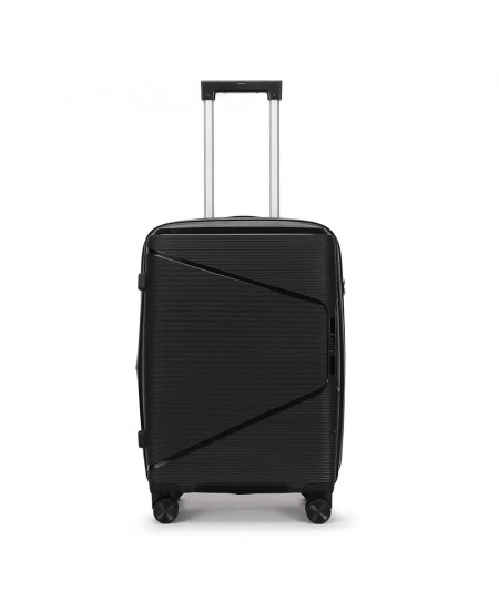 Βαλίτσα Καμπίνας Με Προέκταση AMBER (55x38x20-25cm) Μαύρο AM1018