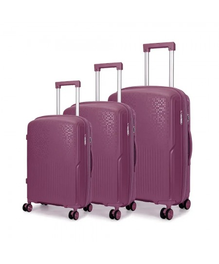 Σετ 3 Βαλίτσες με Προέκταση AMBER Purple AM1017