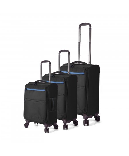 Σετ 3 Βαλίτσες με προέκταση BENZI Μαύρο BZ5826