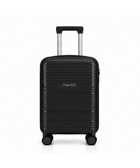 Βαλίτσα Μεσαία Με Προέκταση AMBER AM1020 (65x41x25-30 cm) Μαύρο