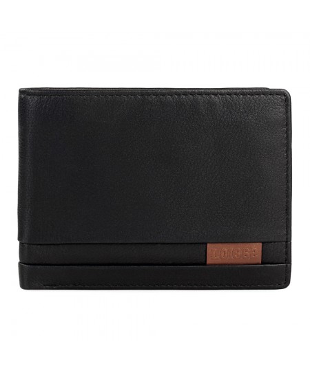 Πορτοφόλι Ανδρικό Δερμάτινο Lois 202313-01 Μαύρο 12,5x9,5x1,5cm