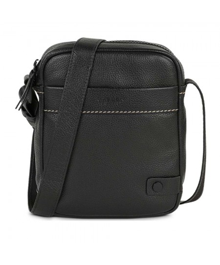 Τσαντάκι Ώμου Δερμάτινο JASLEN Μαύρο 313019-01  16 x 20 x 6 cm