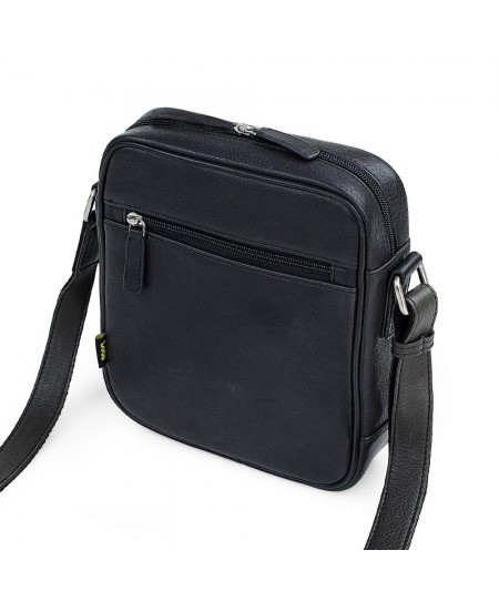 Τσαντάκι Ώμου Δερμάτινο LOIS Μαύρο 305919-01  16 x 20 x 6 cm