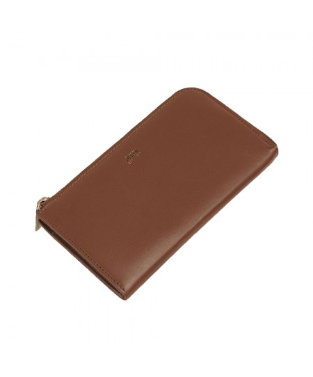 Πορτοφόλι Γυναικείο Δερμάτινο Jaslen Καφέ 204701-02 19x10,5x2cm