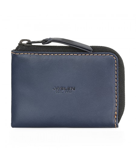 Πορτοφόλι Με Μπρελόκ Ανδρικό JASLEN Δερμάτινο Μπλε 205644-03